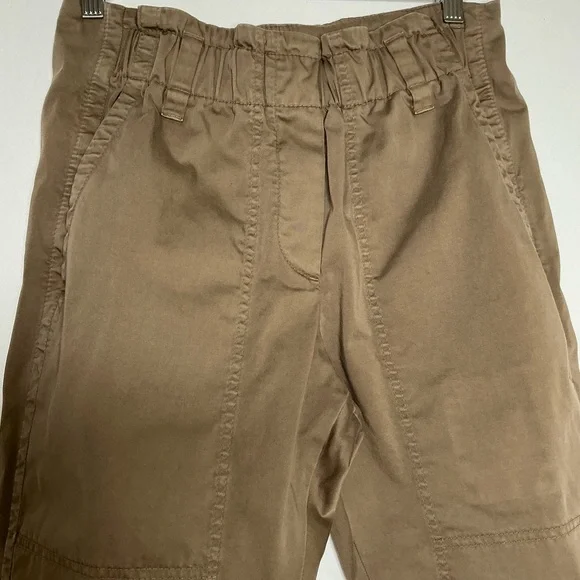 Brunello Cucinelli Belted Elasticized Waist Cargo Pants Vintage Brown Small - Picture 5 of 13